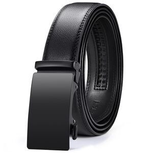 Leather Ratchet Belt for Men Adjustable Buckle Trim Fit